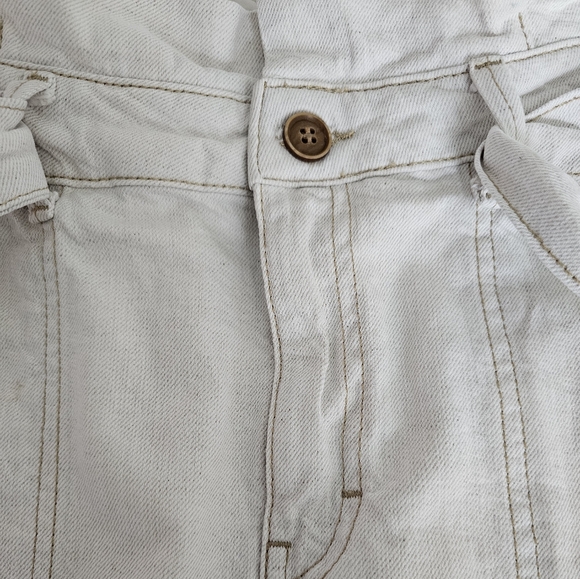 Free People Beige High Waist Mini Skirt size 10 - Picture 3 of 6